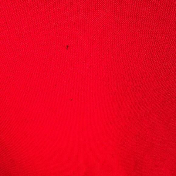 Vintage Izod Lacoste Sweater Mens Large Grandpa Christmas Red Vneck USA *READ* - Picture 9 of 11